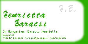 henrietta baracsi business card